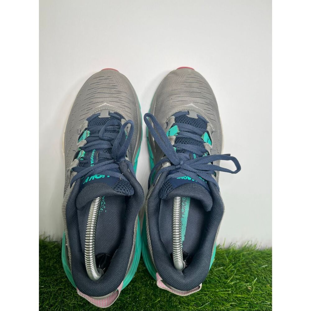 Hoka One One Gaviota 3 Women’s Size 10B Gray Teal Running Shoes Stability Sneake - Picture 5 of 9